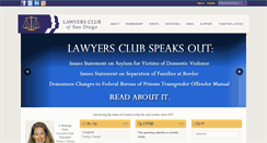 Desktop Screenshot of lawyersclubsandiego.com